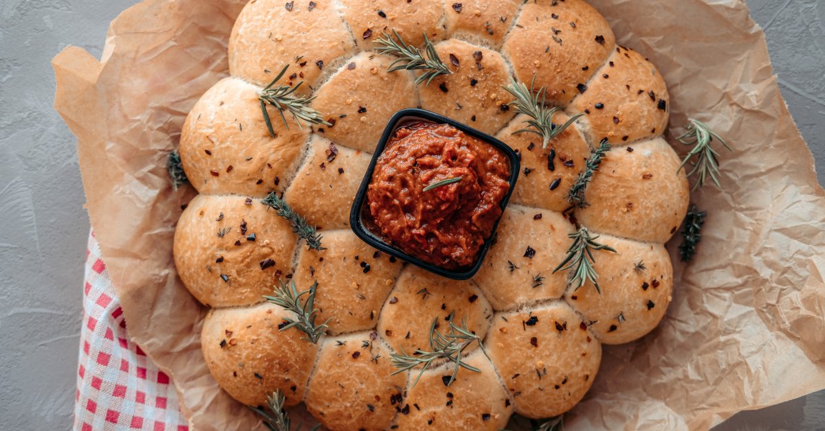 Easy Holiday Bread Wreath | Yuzu Bakes