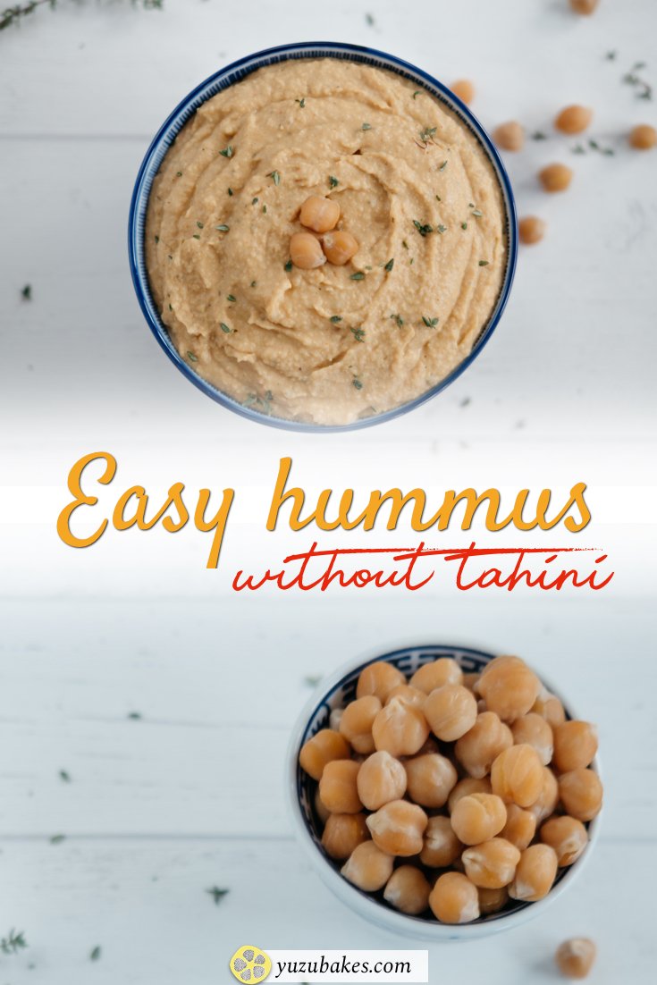 Quick and easy Hummus without tahini Recipe | Yuzu Bakes