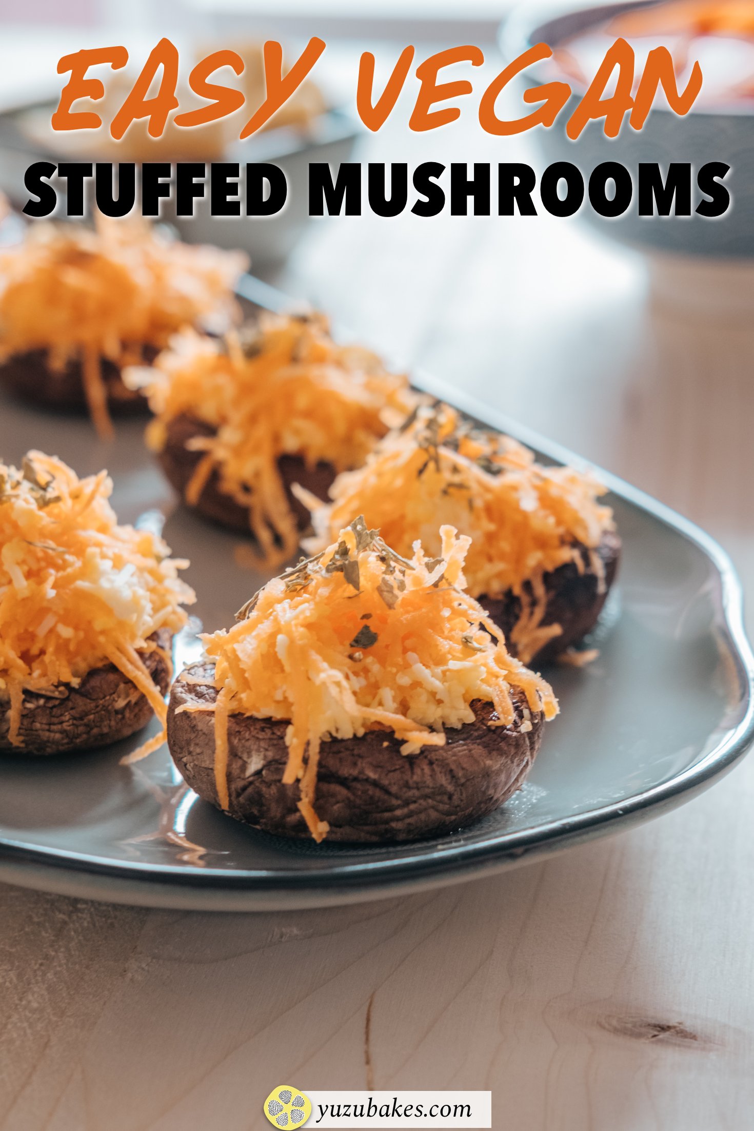 Quick and Easy Vegan Stuffed Mushrooms Yuzu Bakes