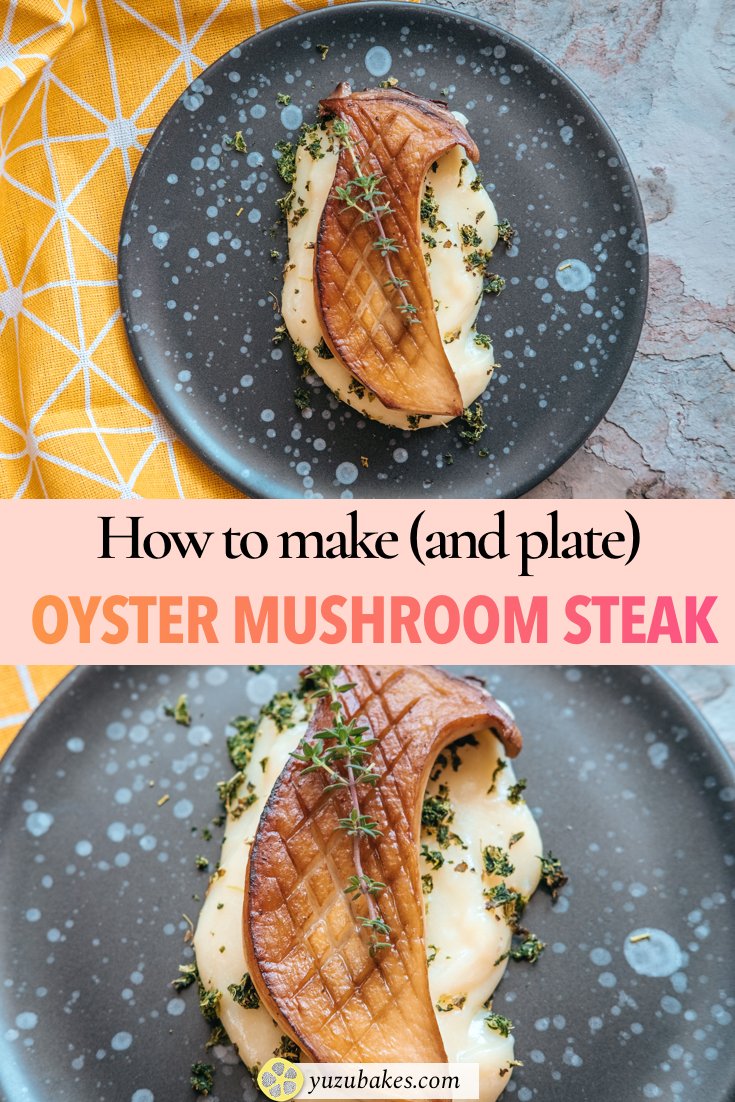 Easy Oyster Mushroom Steak | Yuzu Bakes