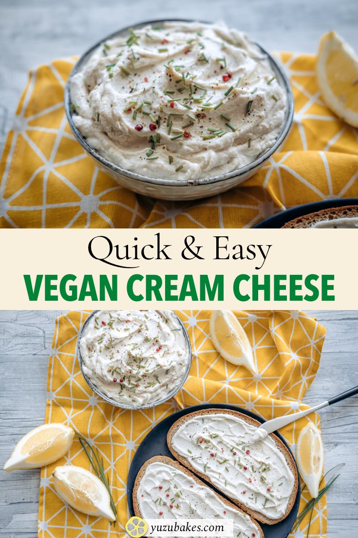 Quick & Easy Vegan Cream Cheese | Yuzu Bakes
