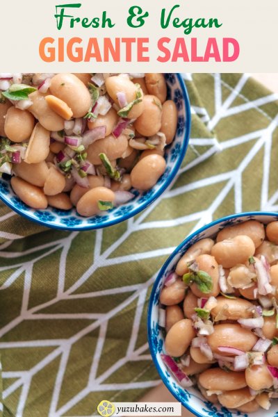Fresh and Easy Gigante Beans Salad | Yuzu Bakes