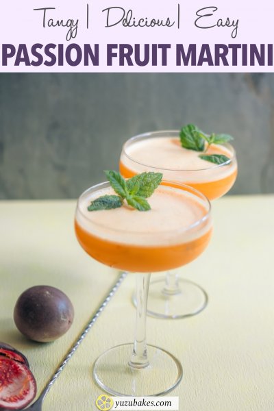 Passion Fruit Martini Yuzu Bakes