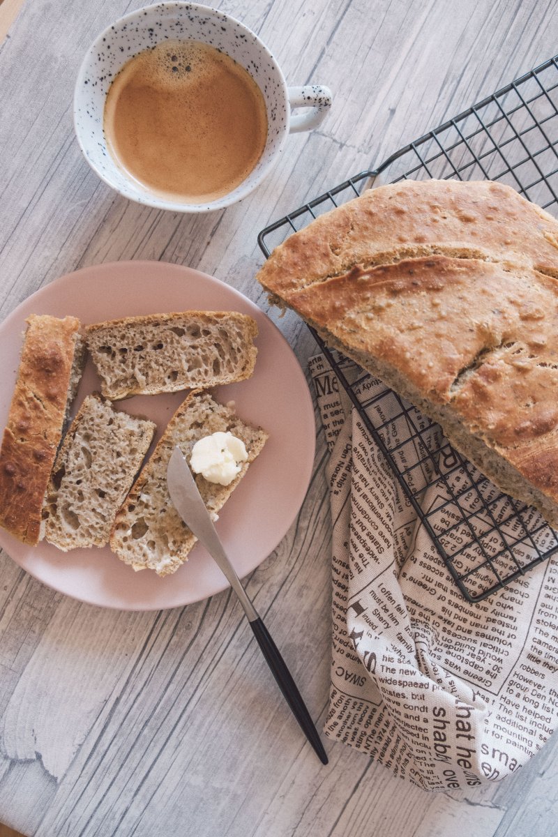 Easy No Knead Skillet Bread